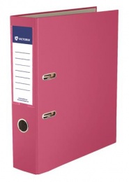Iratrendező, 75 mm, A4, PP/karton, VICTORIA OFFICE, "Basic", rózsaszín
