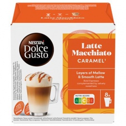 Kávékapszula, 8x2 db,  NESCAFÉ DOLCE GUSTO "Latte Macchiato", karamellás