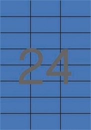 Etikett, 70x37 mm, színes, APLI, kék, 2400 etikett/csomag