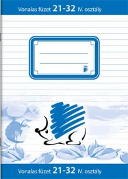 Füzet, tűzött, A5, vonalas, 32 lap, 4-8. osztály, ICO "Süni", "21-32"